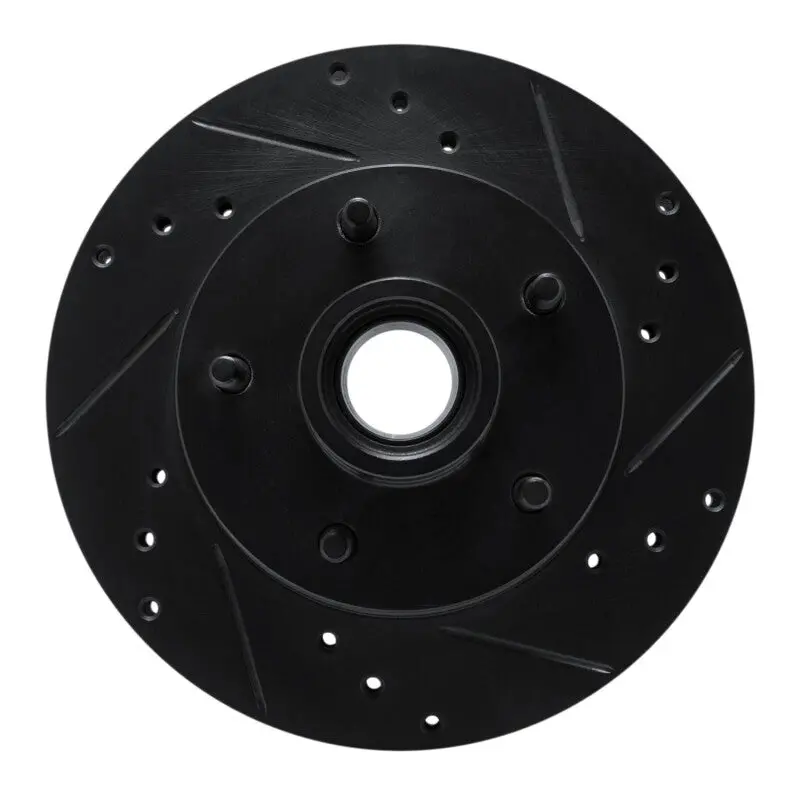 R1 78-78 Buick Century Front Right Drilled & Slotted Black Brake Rotor 1