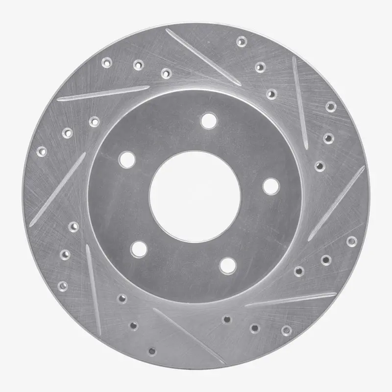 R1 78-81 Pontiac Firebird Rear Right Drilled & Slotted Silver Brake Rotor 1
