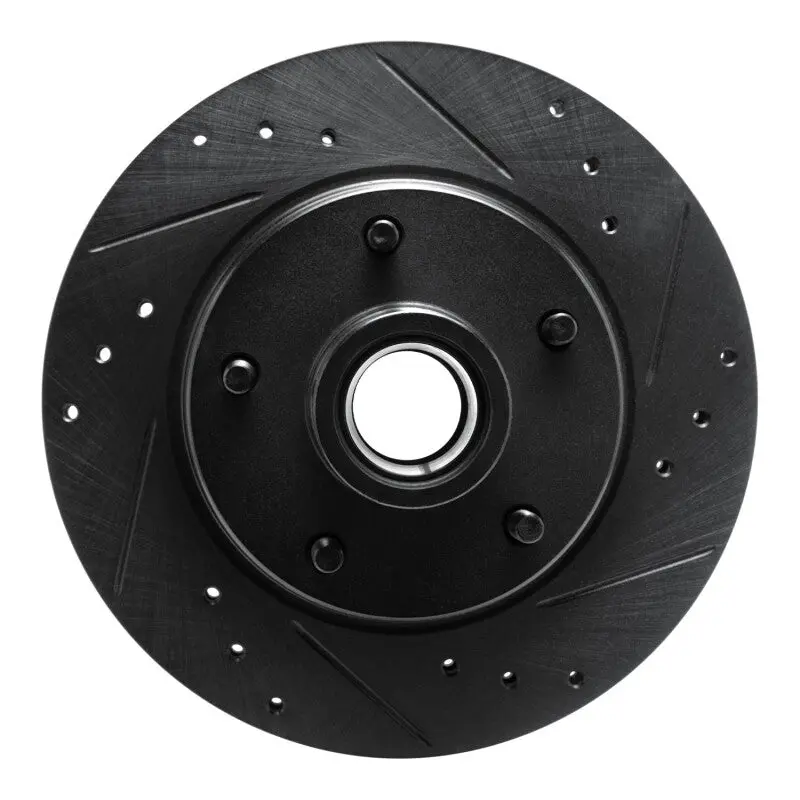 R1 79-81 Buick Century Front Right Drilled & Slotted Black Brake Rotor 1