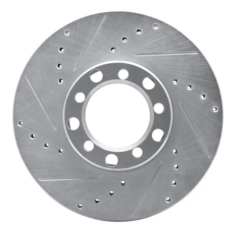 R1 79-85 Mercedes-Benz 380Sl Front Left Drilled & Slotted Silver Brake Rotor 1