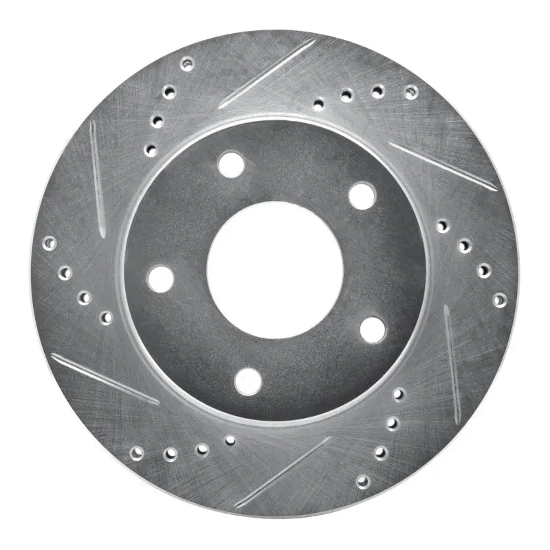 R1 79-98 Buick Riviera Rear/Front Left Drilled & Slotted Silver Brake Rotor 1