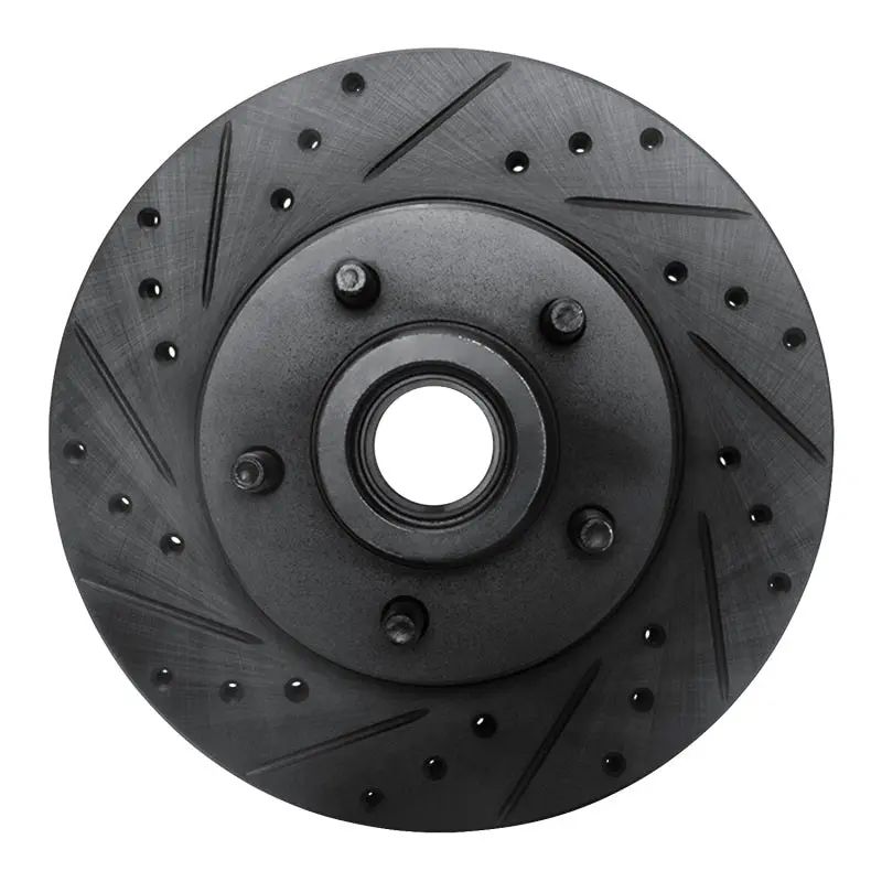 R1 80-83 Ford F-150 Rwd Front Left Drilled & Slotted Black Brake Rotor 1
