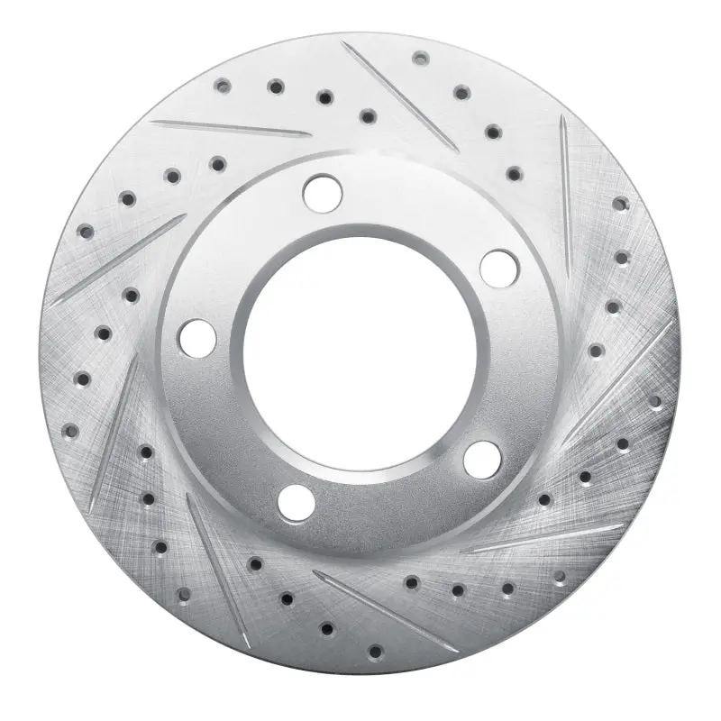 R1 80-93 Dodge Ramcharger 4Wd Front Right Drilled & Slotted Silver Brake Rotor 1