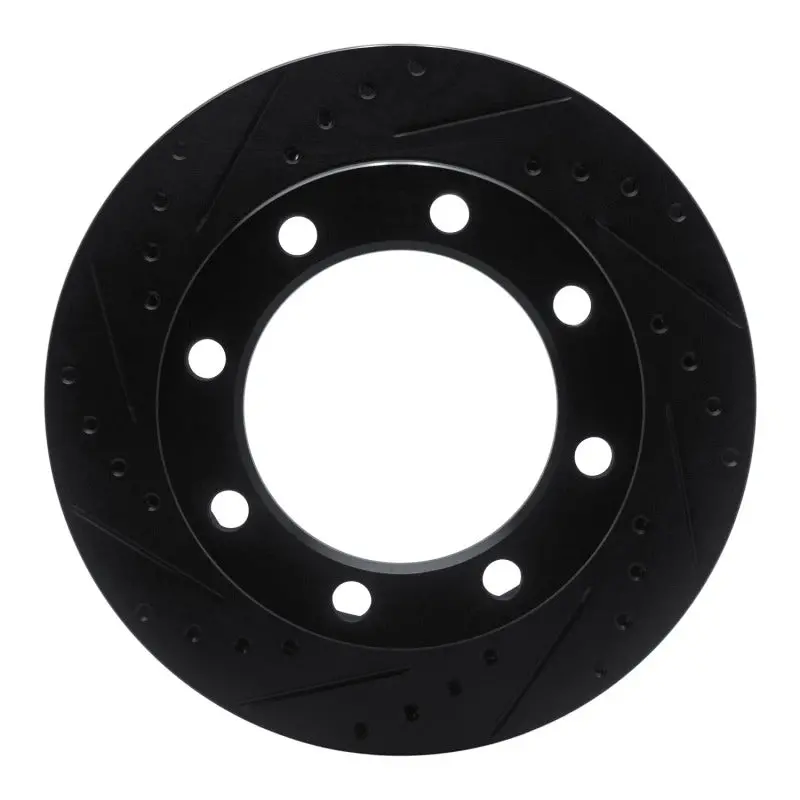 R1 80-94 Ford F-250 4Wd (Excl Super Duty) Front Left Drilled & Slotted Black Brake Rotor 1