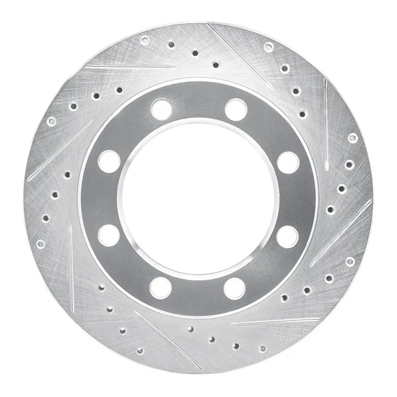 R1 80-94 Ford F-250 4Wd (Excl Super Duty) Front Right Drilled & Slotted Silver Brake Rotor 1