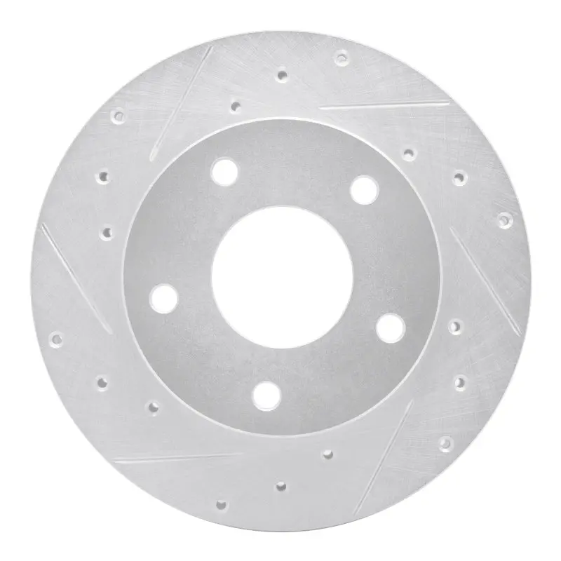 R1 82-88 Chevrolet Camaro Rear Left Drilled & Slotted Silver Brake Rotor 1