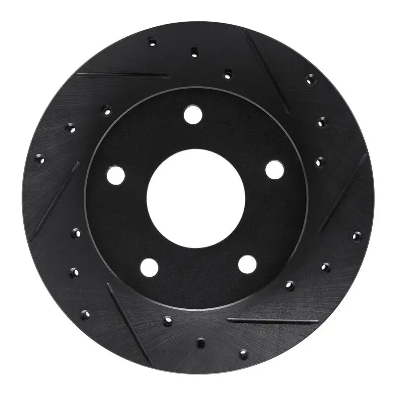 R1 82-88 Chevrolet Camaro Rear Right Drilled & Slotted Black Brake Rotor 1