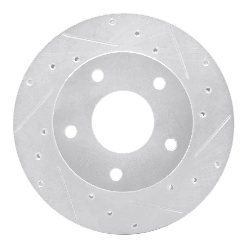 R1 82-88 Chevrolet Camaro Rear Right Drilled & Slotted Silver Brake Rotor 1