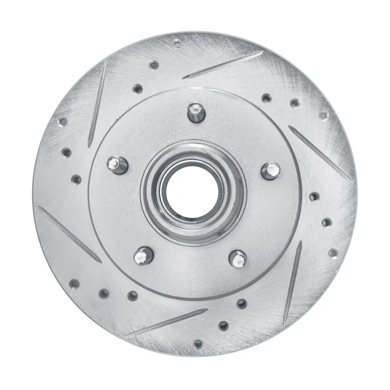 R1 82-95 Buick Regal Front Left Drilled & Slotted Silver Brake Rotor 1