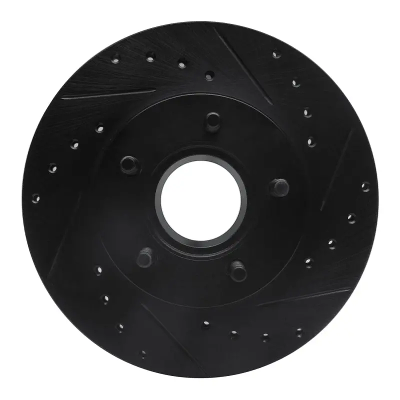 R1 83-92 Ford Explorer Front Right Drilled & Slotted Black Brake Rotor 1