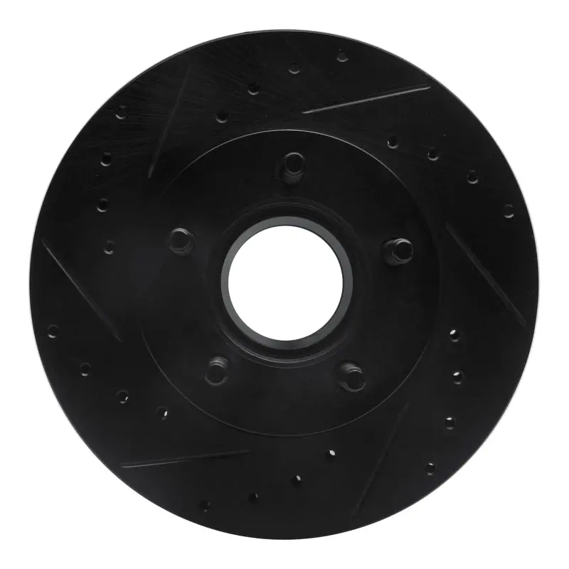 R1 83-92 Ford Ranger (Usa/Canada) Front Left Drilled & Slotted Black Brake Rotor 1