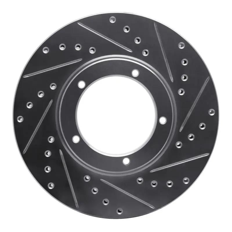 R1 84-89 Porsche 911 Front Right Drilled & Slotted Silver Brake Rotor 1