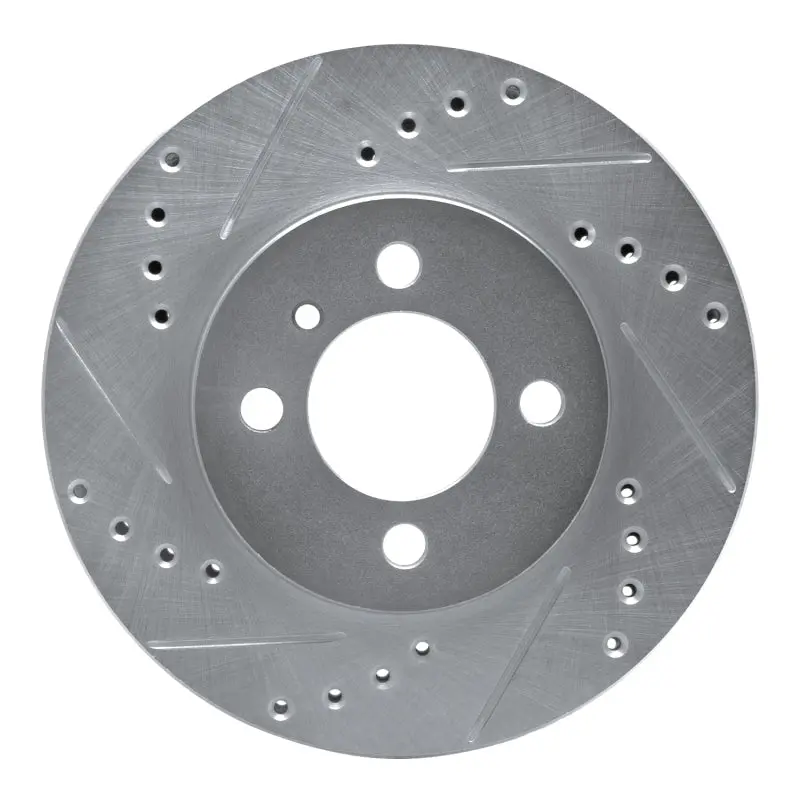 R1 84-91 Bmw 325Ix Front Left Drilled & Slotted Silver Brake Rotor 1