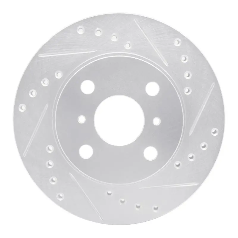 R1 85-88 Chevrolet Nova Front Right Drilled & Slotted Silver Brake Rotor 1