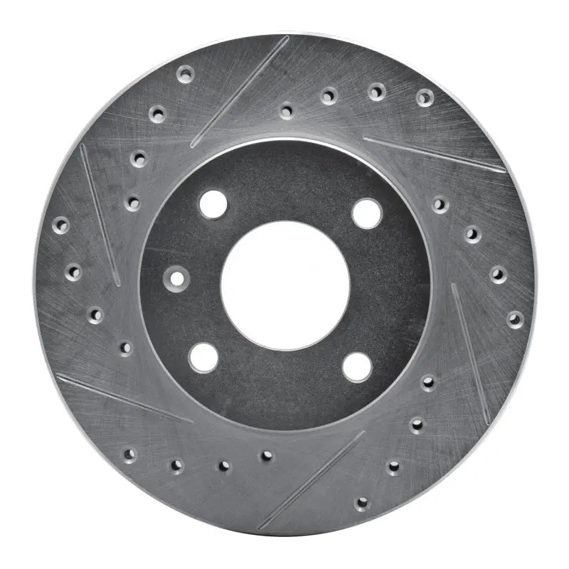 R1 85-89 Merkur Xr4ti Front Left Drilled & Slotted Silver Brake Rotor 1