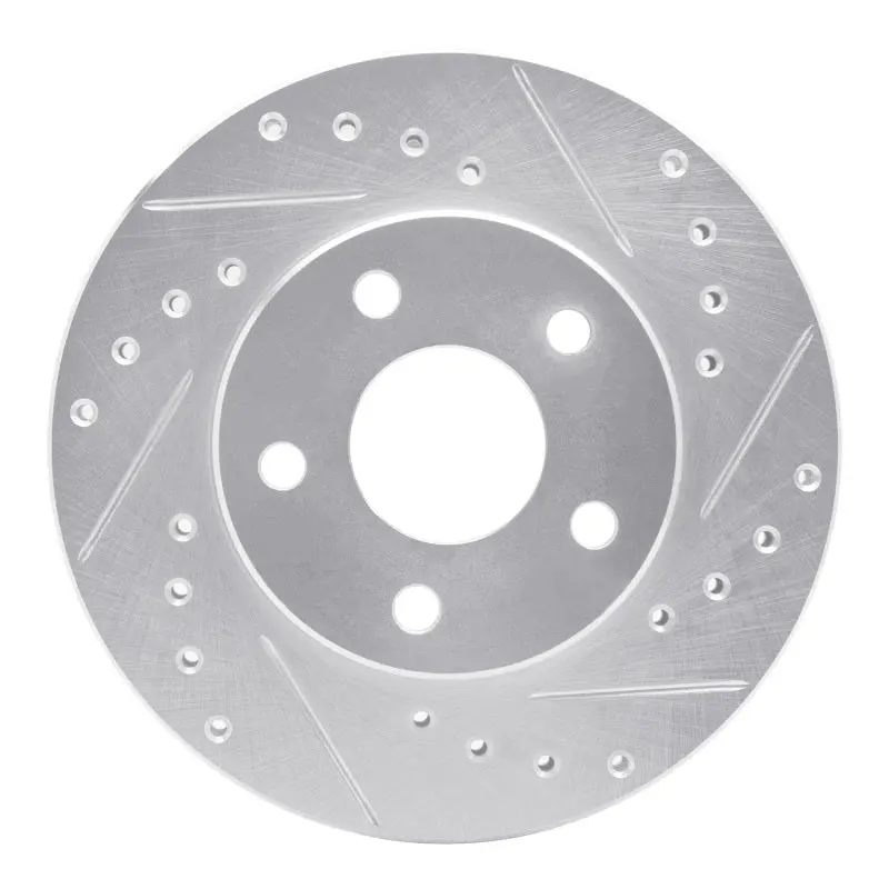 R1 85-91 Buick Skyhawk Front Right Drilled & Slotted Silver Brake Rotor 1