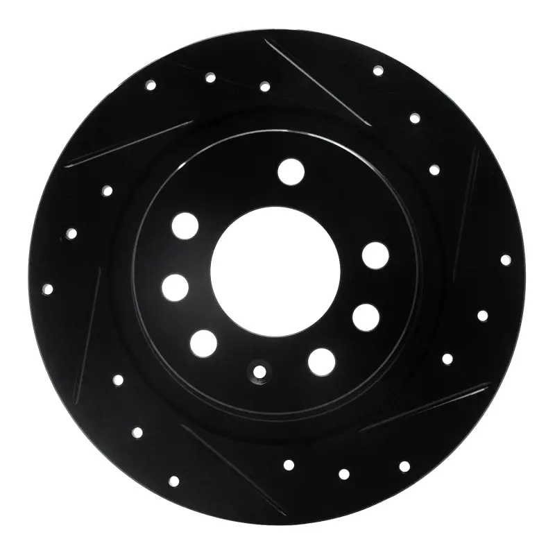 R1 85-92 Chevrolet Camaro Rear Right Drilled & Slotted Black Brake Rotor 1