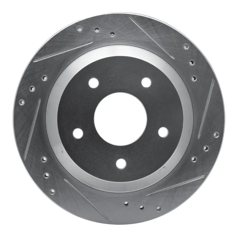 R1 85-92 Chevrolet Camaro Rear Right Drilled & Slotted Silver Brake Rotor 1
