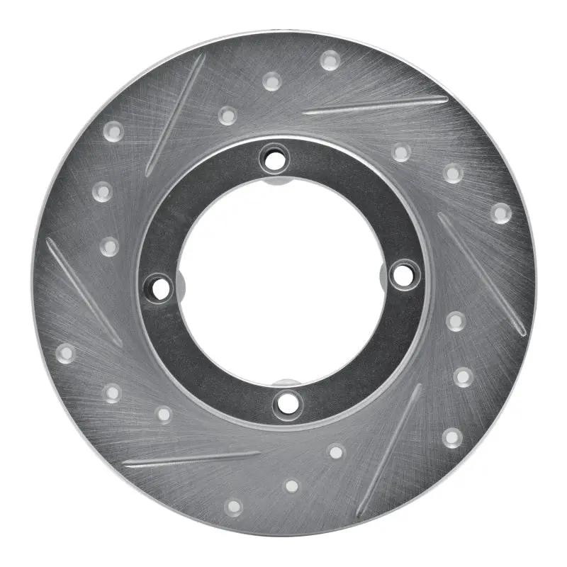 R1 85-94 Chevrolet Sprint Front Left Drilled & Slotted Silver Brake Rotor 1