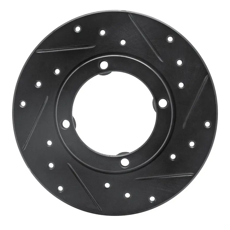 R1 85-94 Chevrolet Sprint Front Right Drilled & Slotted Black Brake Rotor 1