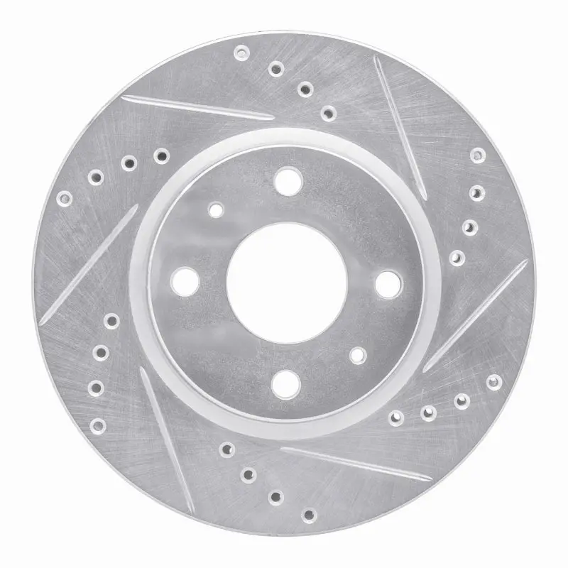 R1 85-94 Chevrolet Sprint Front Right Drilled & Slotted Silver Brake Rotor 1