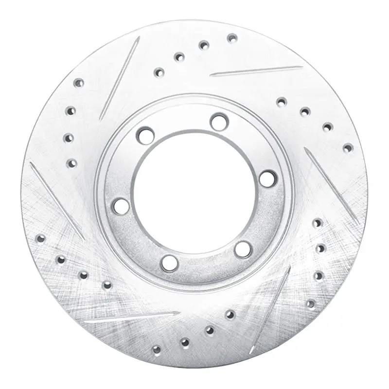 R1 86-06 Chevrolet Luv Pickup (Mexico) Front Left Drilled & Slotted Silver Brake Rotor 1