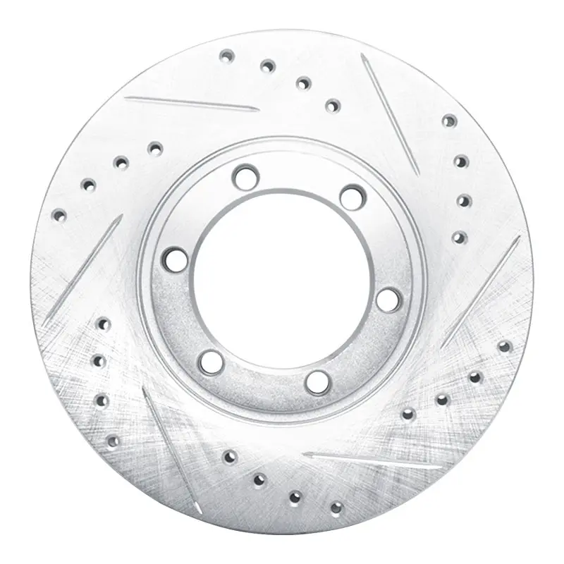 R1 86-06 Chevrolet Luv Pickup (Mexico) Front Right Drilled & Slotted Silver Brake Rotor 1