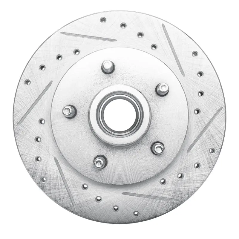 R1 86-92 Ford Bronco Ii Front Right Drilled & Slotted Silver Brake Rotor 1