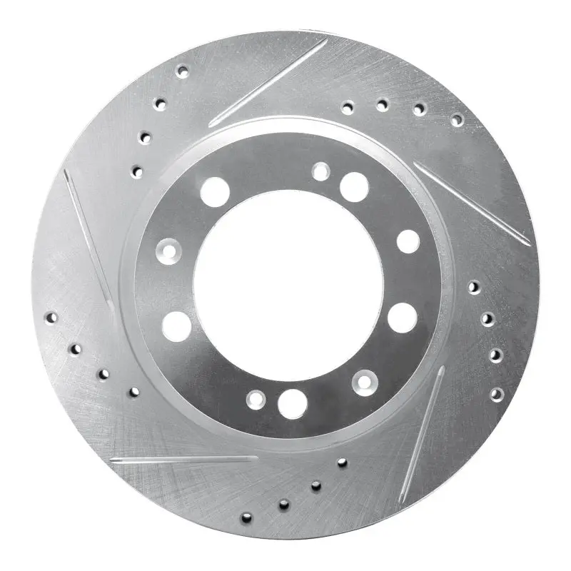 R1 86-95 Porsche 944 Turbo Rear Left Drilled & Slotted Silver Brake Rotor 1