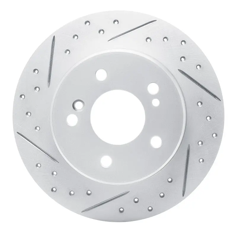 R1 87-15 Chrysler Crossfire Rear Left Drilled & Slotted Geo-Carbon Rotor 1