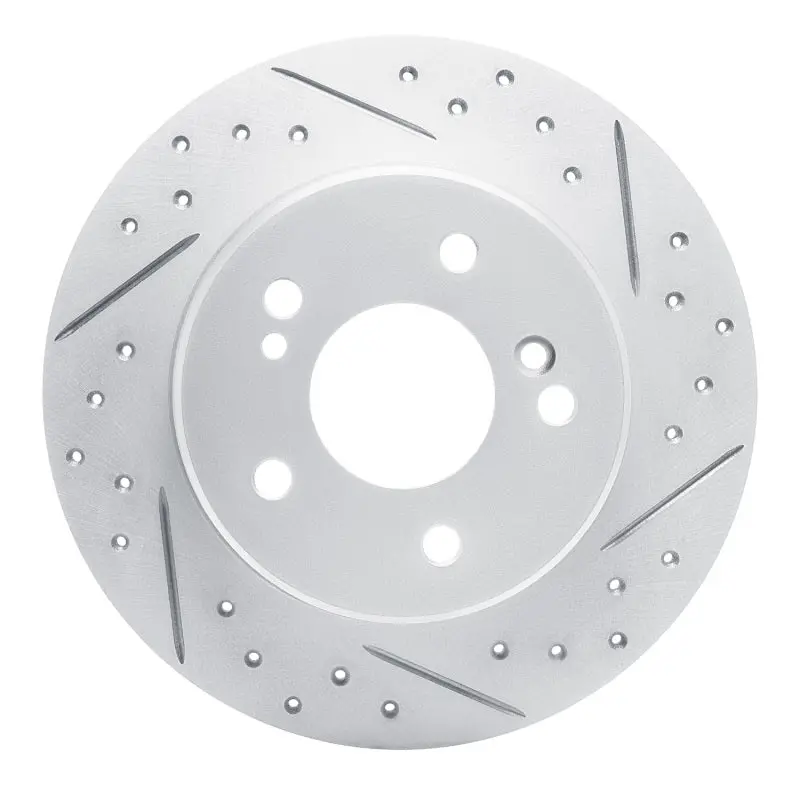 R1 87-15 Chrysler Crossfire Rear Right Drilled & Slotted Geo-Carbon Rotor 1