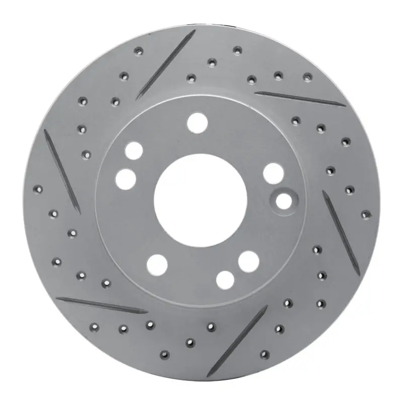 R1 87-93 Mercedes-Benz 190D Front Left Drilled & Slotted Geo-Carbon Rotor 1