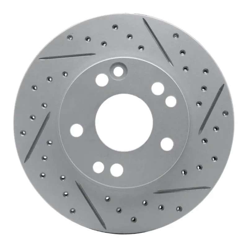 R1 87-93 Mercedes-Benz 190D Front Right Drilled & Slotted Geo-Carbon Rotor 1