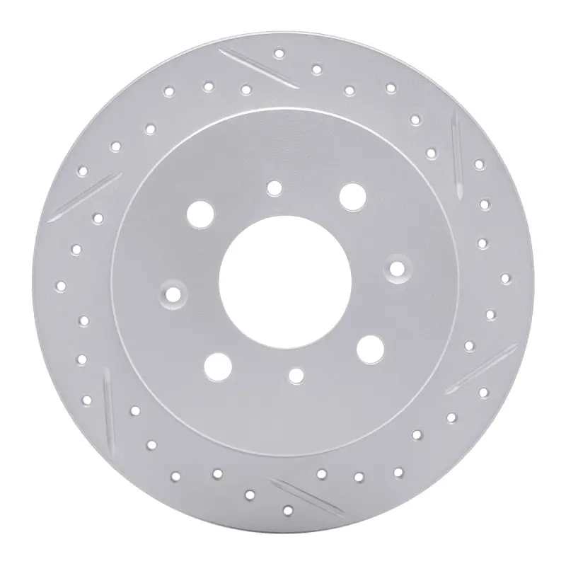 R1 88-01 Acura Integra Rear Right Drilled & Slotted Geo-Carbon Rotor 1