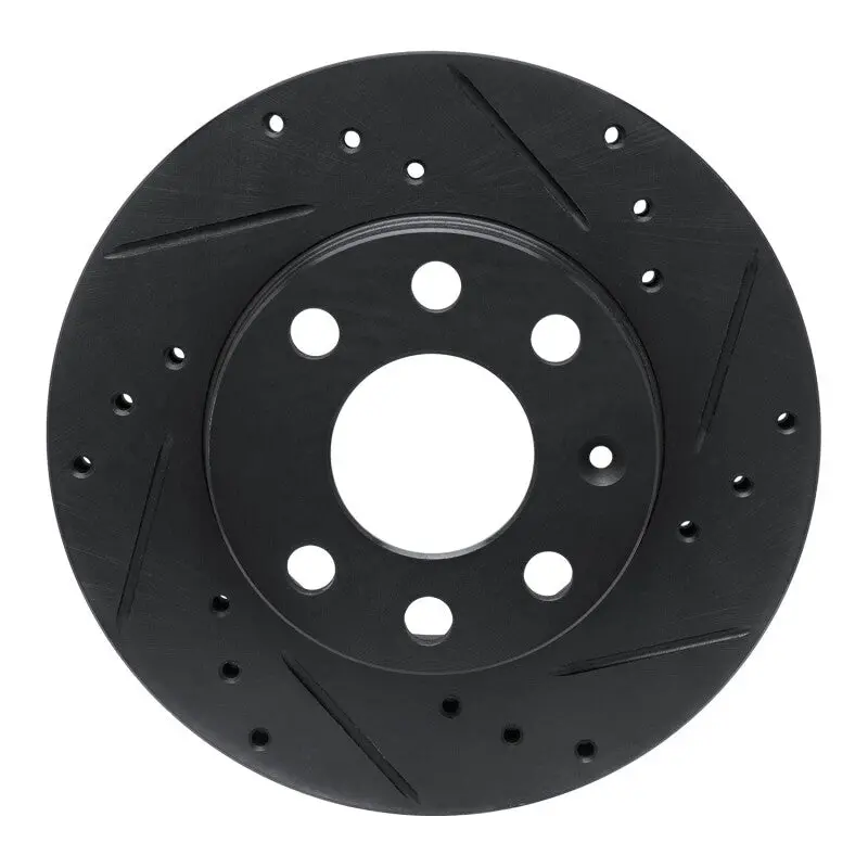 R1 88-20 Chevrolet Chevy Pickup (Mexico) Front Right Drilled & Slotted Black Brake Rotor 1