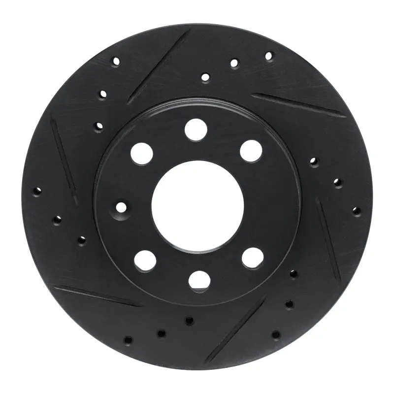 R1 88-20 Chevrolet Spark (Mexico) Front Left Drilled & Slotted Black Brake Rotor 1