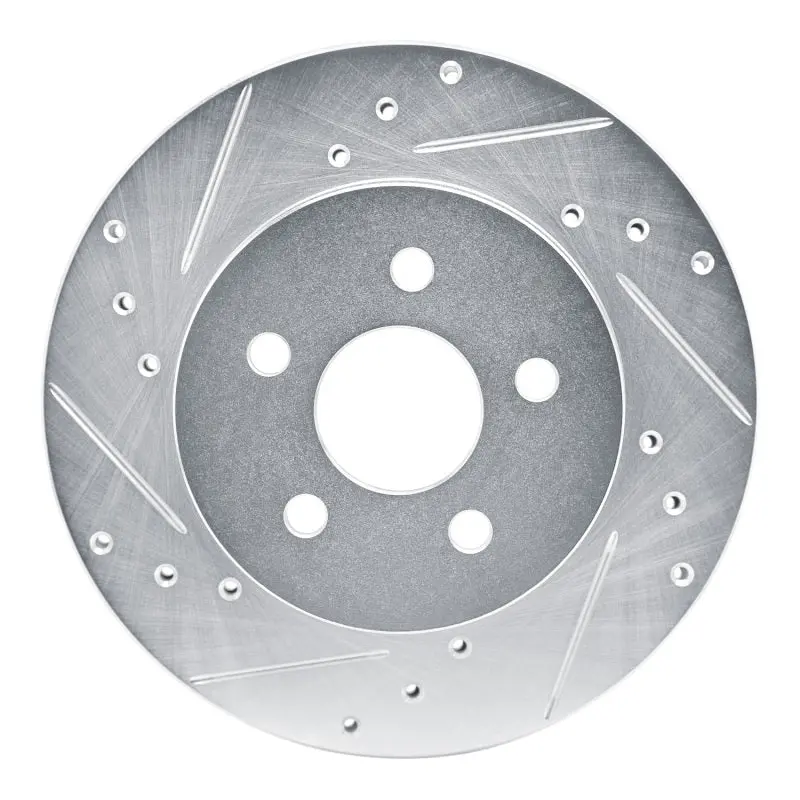 R1 88-88 Pontiac Fiero Front Left Rear Left Drilled & Slotted Silver Brake Rotor 1