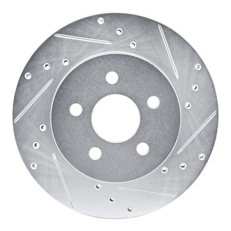 R1 88-88 Pontiac Fiero Rear Right Front Right Drilled & Slotted Silver Brake Rotor 1