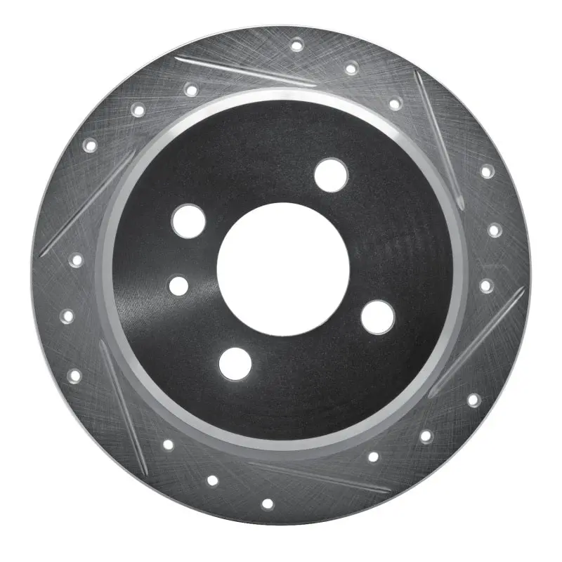 R1 88-90 Bmw 325Ix Rear Right Drilled & Slotted Silver Brake Rotor 1
