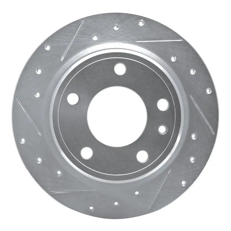 R1 88-91 Bmw M3 Rear Left Drilled & Slotted Silver Brake Rotor 1