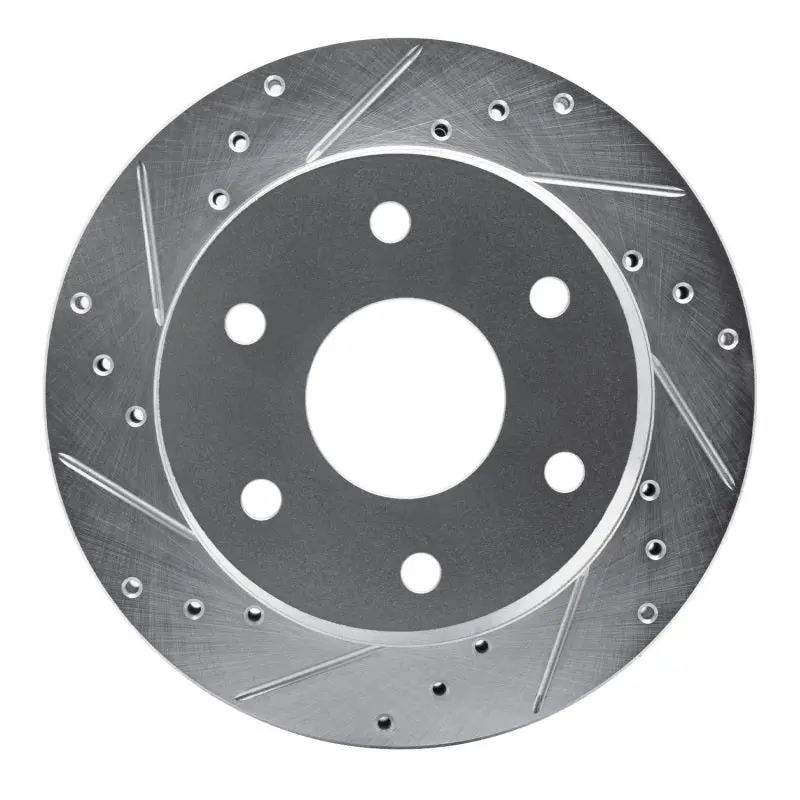 R1 88-91 Chevrolet K1500 Front Left Drilled & Slotted Silver Brake Rotor 1