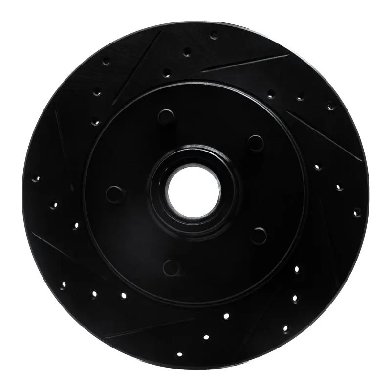 R1 88-94 Chevrolet C1500 Front Left Drilled & Slotted Black Brake Rotor 1