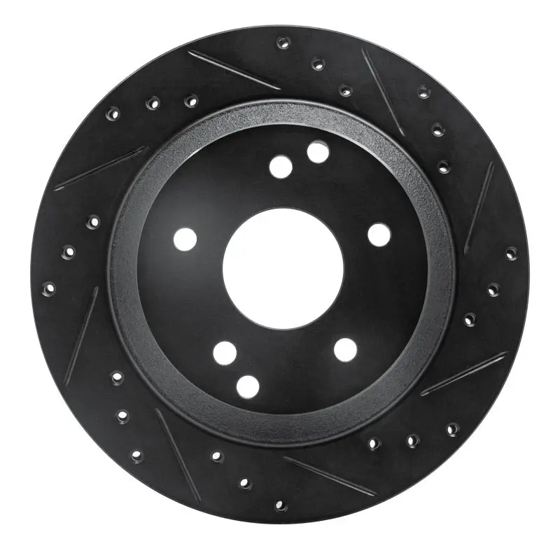 R1 88-94 Chevrolet Corvette Front Left Drilled & Slotted Black Brake Rotor 1