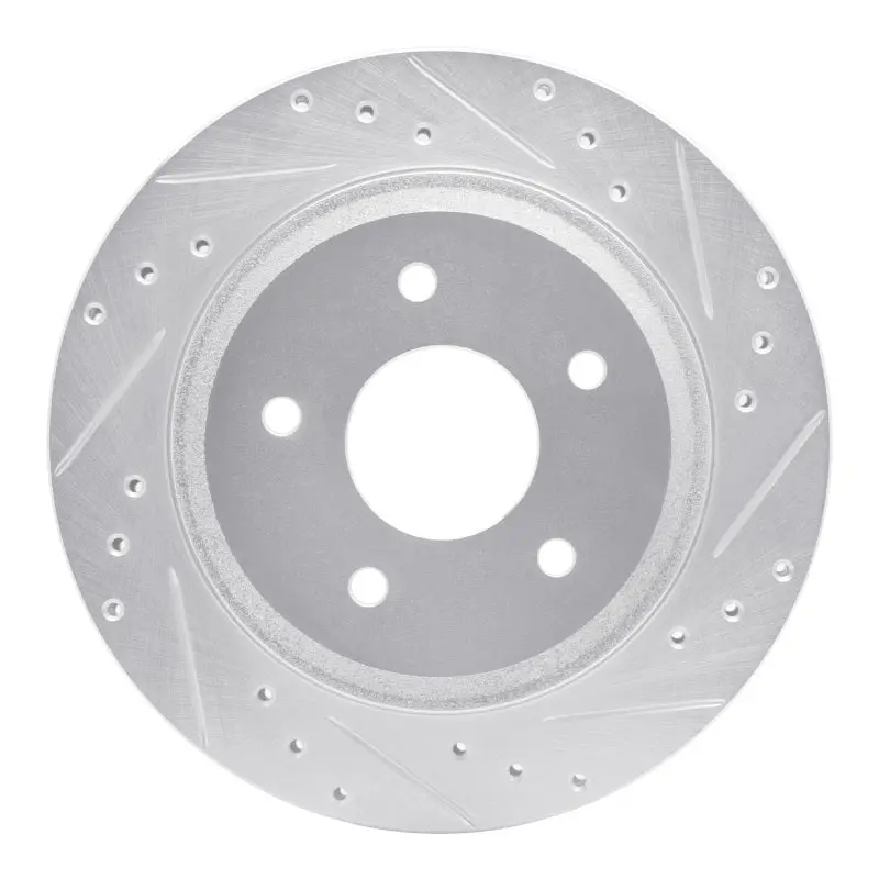R1 88-94 Chevrolet Corvette Front Right Drilled & Slotted Silver Brake Rotor 1