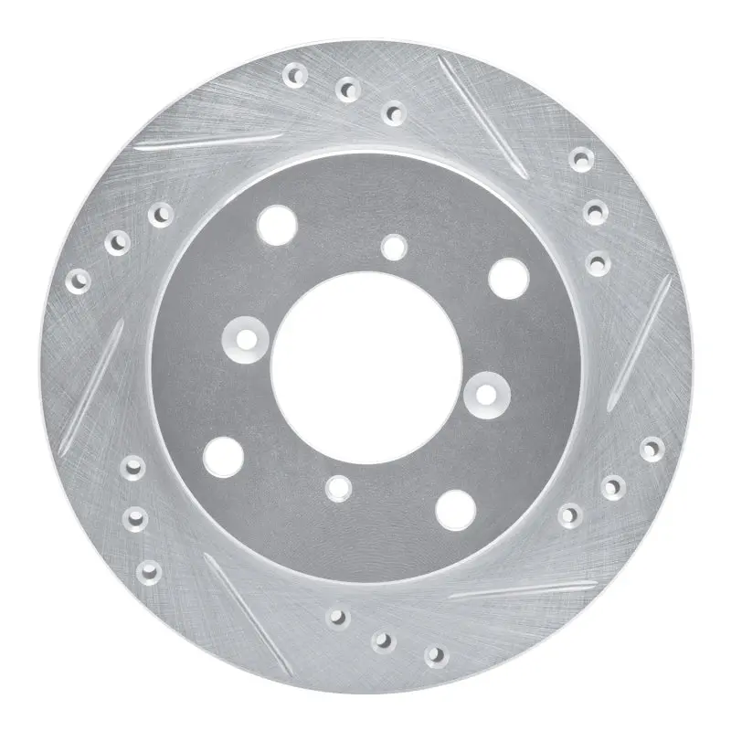 R1 89-01 Chevrolet Metro Front Right Drilled & Slotted Silver Brake Rotor 1