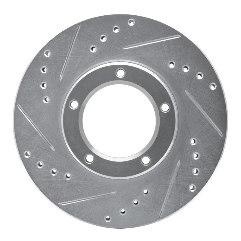 R1 89-08 Toyota Hilux (Mexico) Front Left Drilled & Slotted Silver Brake Rotor 1