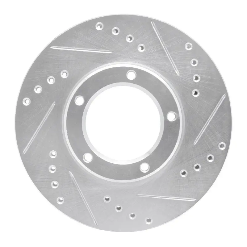 R1 89-08 Toyota Hilux (Mexico) Front Right Drilled & Slotted Silver Brake Rotor 1