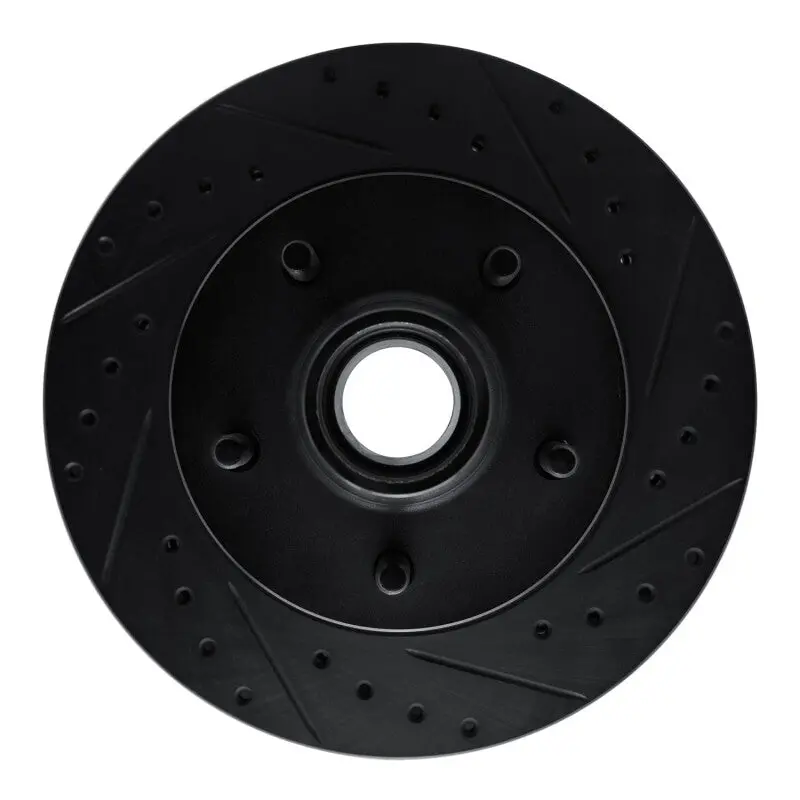 R1 90-90 Cadillac Brougham Front Right Drilled & Slotted Black Brake Rotor 1
