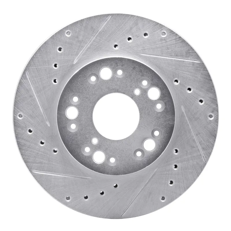 R1 90-90 Lexus Ls400 Front Left Drilled & Slotted Silver Brake Rotor 1
