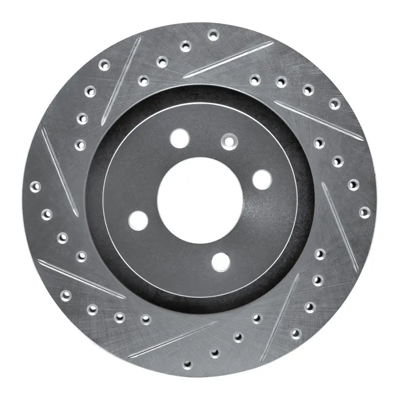 R1 90-93 Volkswagen Passat (Usa/Canada) Front Left Drilled & Slotted Silver Brake Rotor 1